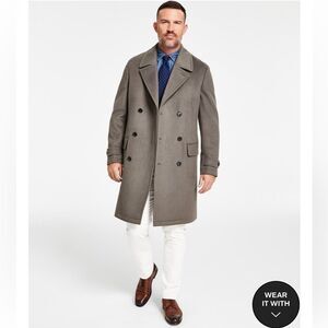 Lauren Ralph Lauren Classic Fit Double‎ Breasted Lumber Peacoat, Size 40 LONG